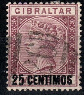 Gibraltar #24  F-VF Used CV $11.50 (X6495)