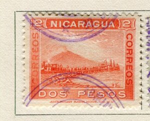 NICARAGUA; 1900 early Momotombo Mountain issue fine used 2P. value