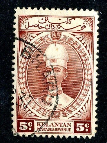 1937 Kelantan  Sc# 32 used cv $0.25 ( 8001 BCXX )