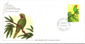 Fiji 1983 FDC - Red Throated Lory - Suva - J8886