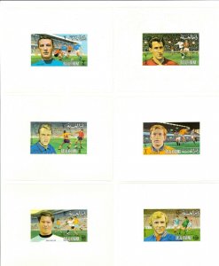 12341 - AJMAN - FOOTBALL stamps: DELUXE PROOF BLOCKS - LUIGI RIVA-