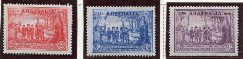 AUSTRALIA #157-161 & 162-165 FVF Hinged Sets - Tasmania New South Wales South Au