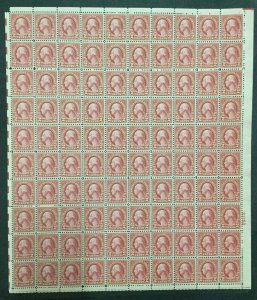 MOMEN: US STAMPS #634 FULL SHEET OF 100 MINT OG **NH** LOT #32732