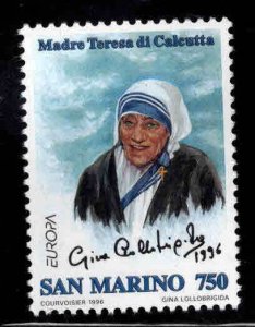 San Marino Scott 1349  Mother Teresa of Calcutta Europa stamp  MNH**