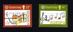 Guernsey MNH 314-5 Europa Music Notes 1985