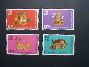 ​CHINA -HONG KONG STAMP 1998-SC# 807-10 YEAR OF THE LOVELY TIGER MNH. SET-VF