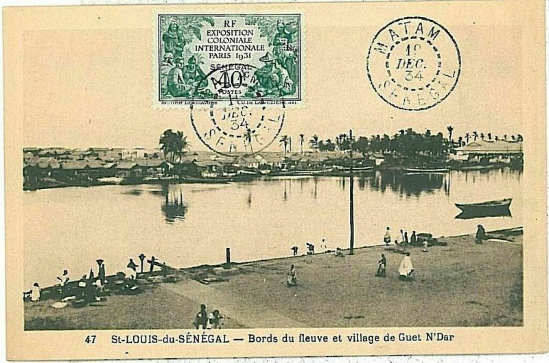 14793 - SENEGAL  AOF - Postal History -   POSTCARD postmarked MATAN  1934