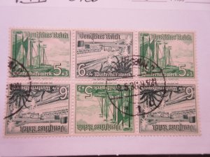 GERMANY Zusammendrucke Michel SK32 X 3 BLOCK OF 6  USED Lot-10 Cat €30