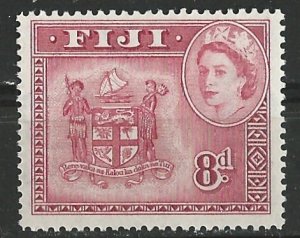 Fiji # 155  QE II  8d  Coat of Arms  (1)   Mint NH