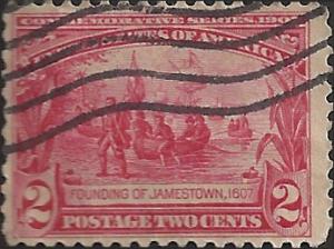 # 329 USED CARMINE FOUNDING OF JAMESTOWN SCV-4.00