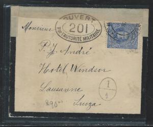 URUGUAY (P2908B) 1916 8C CENSORED   MOURNING COVER  TO  SWITZERLAND