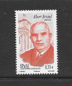 ST PIERRE & MIQUELON -  CLEARANCE #995 ALBERT BRIAND MNH