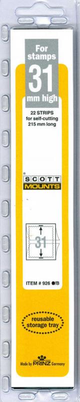 Prinz Scott Stamp Mount 31/215 BLACK Background Pack of 22
