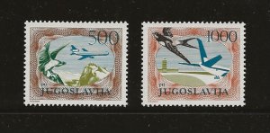 Yugoslavia 1985 Air ref 12 1/2 sg.2197-9 MNH