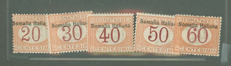 Somalia (Italian Somaliland) #J14-J18 Unused Multiple