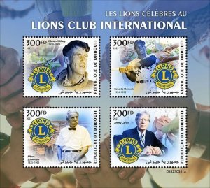 2023/11 - DJIBOUTI - LIONS CLUB          4V  complet set    MNH **