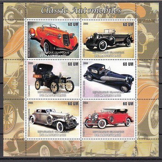 Mauritania, 2003 Cinderella issue. Classic Automobiles sheet. *