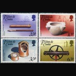 TRISTAN DA CUNHA 1989 - Scott# 468-71 Artifacts Set of 4 NH