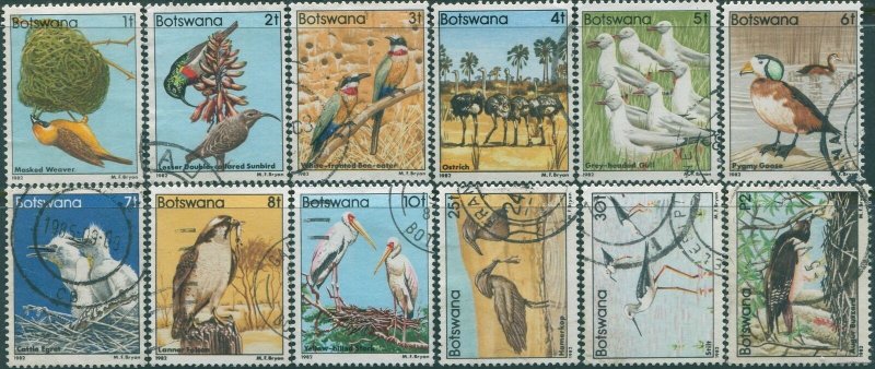 Botswana 1982 SG515-532 Birds (10) FU