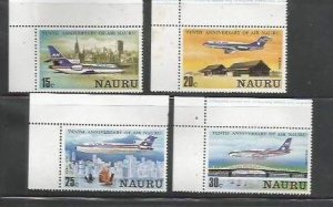 NAURU - Air Nauru, 10th Anniv - Perf 4v Set - Mint Never Hinged