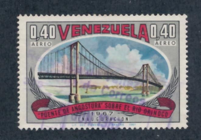 Venezuela 1967 Scott  C950 used - 40c, Angostura Bridge, Orinoco River
