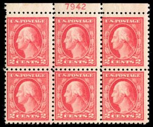 momen: US Stamps #463 Plate Block of 6 Mint OG NH