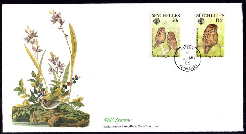 Seychelles 559-560 Birds Fleetwood U/A FDC