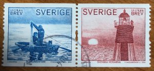 Sweden #2483 XF used pair, CDS.