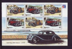 Jersey Sc 908a 1999 Classic Cars 43 &63 p booklet pane mint NH