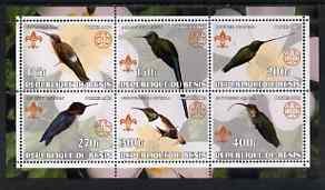 BENIN - 2002 - Humming Birds - Perf 6v Sheet - M N H - Private Issue