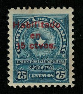 Paraguay 1913 Coat of Arms, overprint: Habilitado en 15 ctvos., 75c (ТS-473)