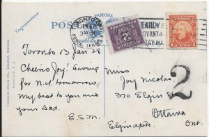 1928 Toronto to Ottawa, Canada solo 1c Confederation Issue w/2c (56758)