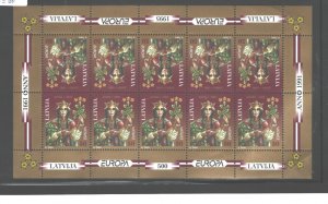 LATVIA 1995 EUROPE CEPT #407a-408 T.BECHE SHEETS=$13.00 /1T.B.=$3.00