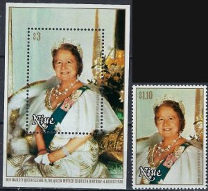 Niue 291-92 MNH 1980 Queen Mother Birthday (ak2779)