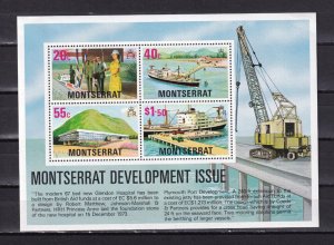 LI07 Montserrat 1977 National Development  mint hinged souvenir sheet