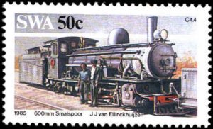 South West Africa #544-547, Complete Set(4), 1985, Trains, Never Hinged