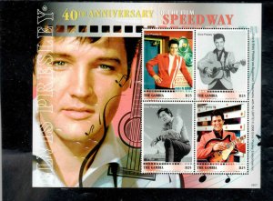 GAMBIA #3156  2008    ELVIS PRESLEY    MINT VF NH  O.G  M/S