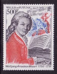 Wallis & Futuna-Sc#C168-unused NH Airmail set-Music-Mozart-1991-