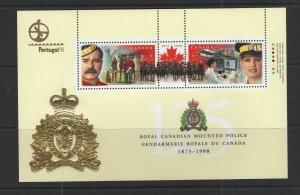 Canada 1998 RCMP sheet Portugal '98 emblem  Unitrade #1737d VFMNH CV $6.00