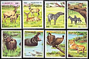 Congo 1008-1015, MNH, Wild Animals of Congo