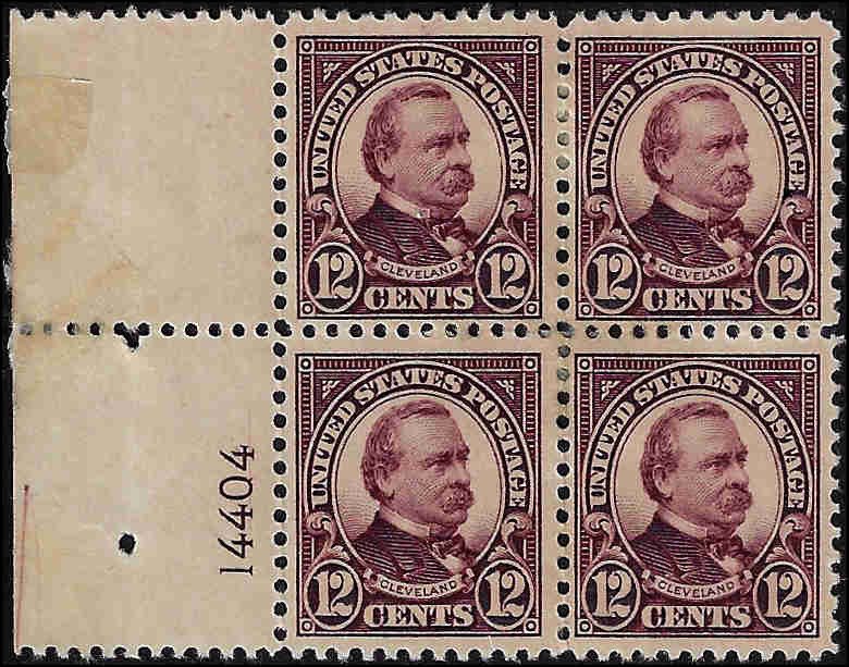 564 Mint,OG,HR...  Block of 4... SCV $21.00... w/Plate#