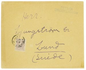 P3388 - GREECE, 5 LEPTA SINGLE ON COVER TO SWEDEN (RARE DESTINATION)-