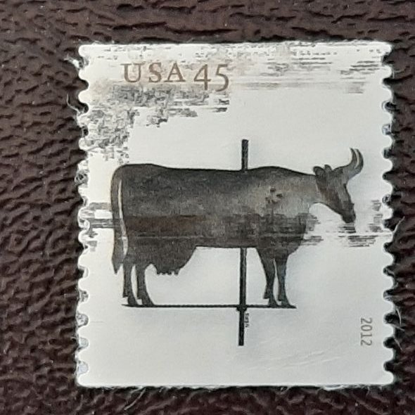 US Scott # 4614; used 45c Weathervane coil from 2012' VF center; off paper