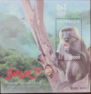 O) 2022 INDONESIA,   MACACA MAURA - PRIMATE - HABITAT, NATIONAL EXHIBITION OF PH