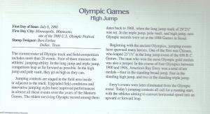 US 2497 FDC Olympian High Jump Ray Ewry & Gold Replica