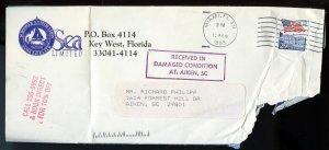 U.S. Scott 2609 On Cover RECEIVED IN DAMAGED CONDITION AT: AIKEN, SC