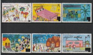 1977 Anguilla - Sc 305-10 - used VF - 6 single - Christmas overprints