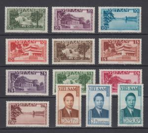 Vietnam 1951 Full Set  Sc #1/13 MLH Luxe $150 (Perfect White Shiny Gum)