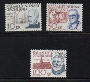 Greenland Sc 242-49 1992-92 High Values stamp set used