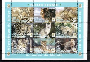 Niger 1998 MNH Sc 1005a-h sheetlet of 9